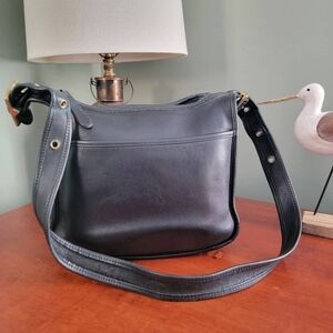 Coach 9966 Legacy Zip Shoulder Bag Black Leather Purse Vintage